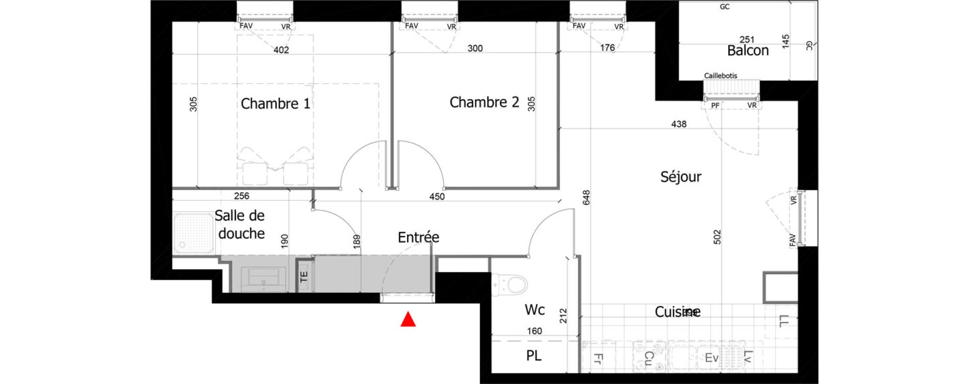 Appartement T3 de 59,03 m2 &agrave; Reims Courlancy