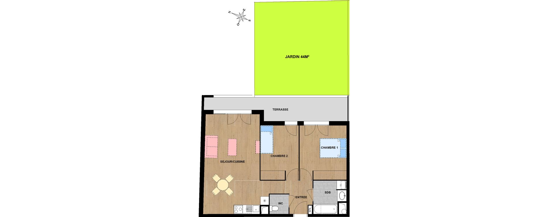 Appartement T3 de 64,32 m2 &agrave; Reims Cernay - epinettes - jamin - jaur&egrave;s
