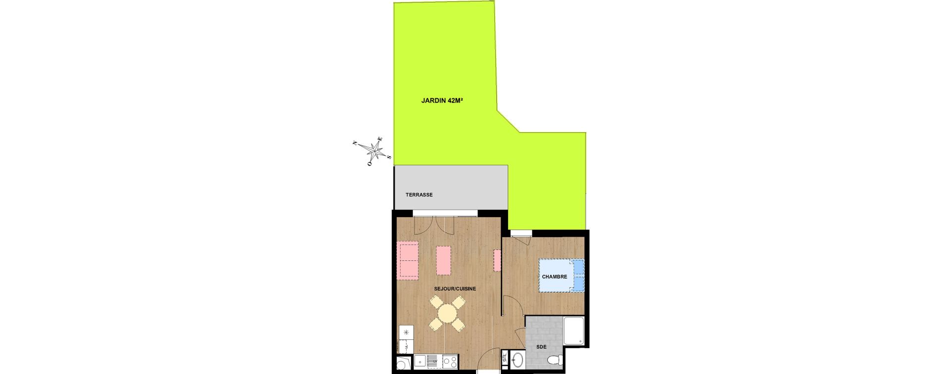 Appartement T2 de 44,22 m2 &agrave; Reims Cernay - epinettes - jamin - jaur&egrave;s