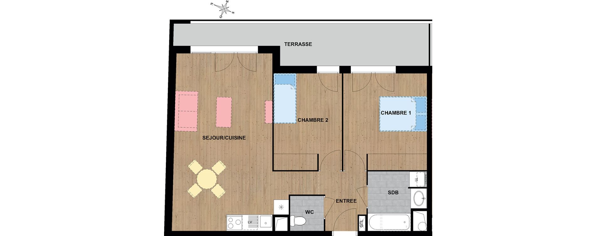 Appartement T3 de 64,17 m2 &agrave; Reims Cernay - epinettes - jamin - jaur&egrave;s