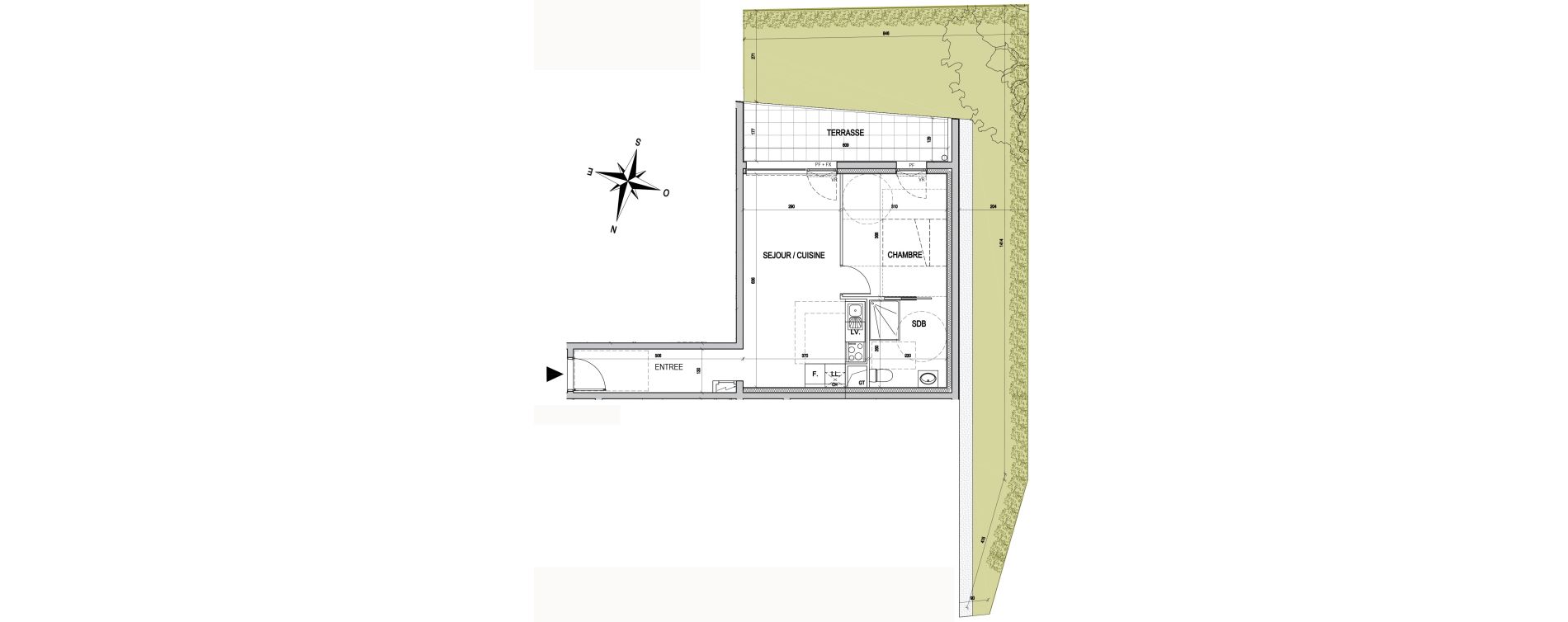 Appartement T2 de 43,65 m2 &agrave; Max&eacute;ville Centre