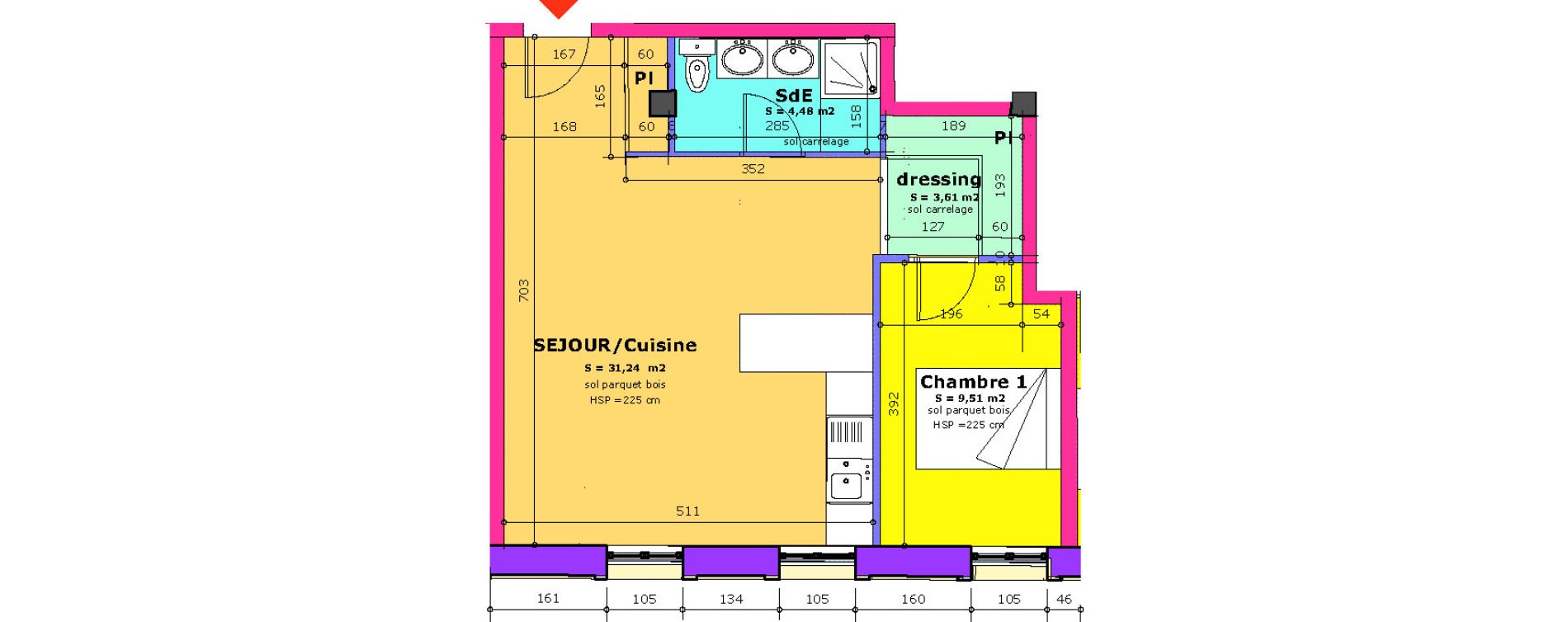 Appartement T2 de 48,84 m2 &agrave; Nancy Charles iii
