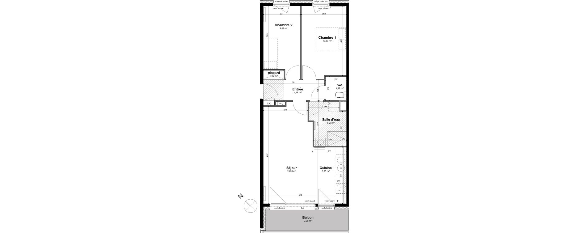Appartement T3 de 61,89 m2 &agrave; Nancy Rives de meurthe