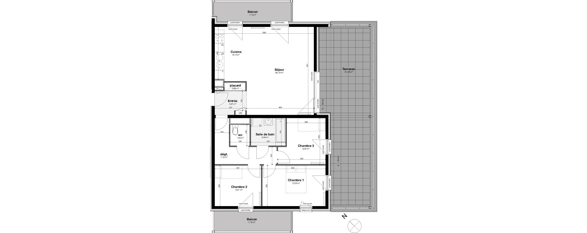 Appartement T4 de 84,92 m2 &agrave; Nancy Rives de meurthe