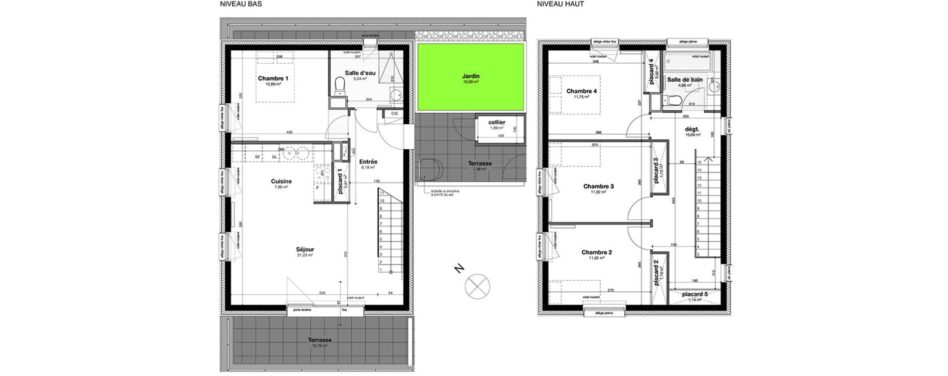 Duplex T5 de 107,57 m2 &agrave; Nancy Rives de meurthe