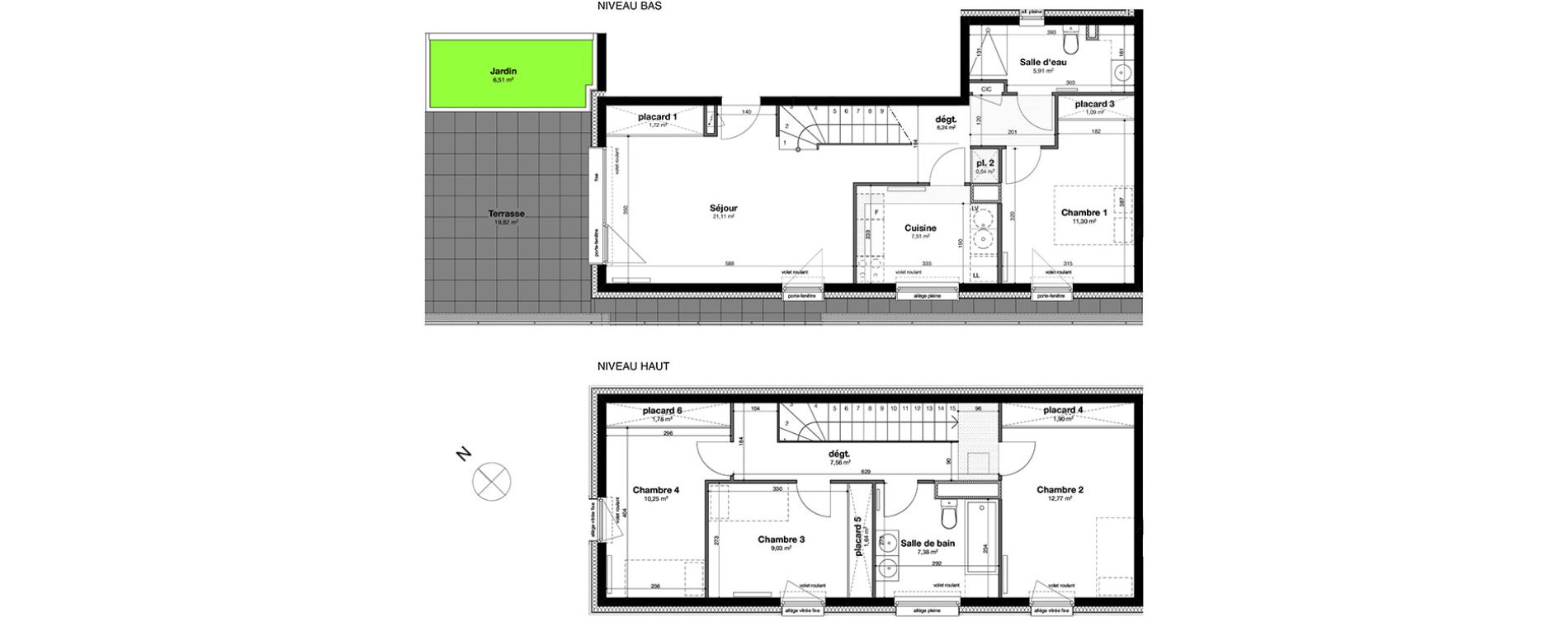 Duplex T5 de 107,73 m2 &agrave; Nancy Rives de meurthe