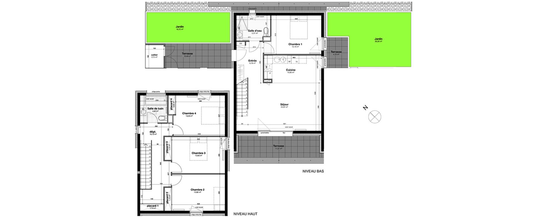Duplex T5 de 117,72 m2 &agrave; Nancy Rives de meurthe