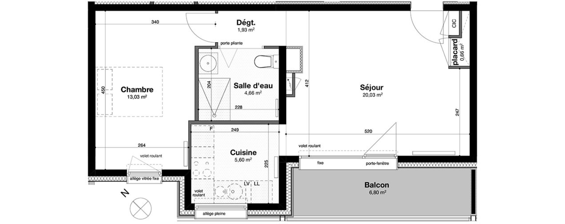 Appartement T2 de 45,91 m2 &agrave; Nancy Rives de meurthe
