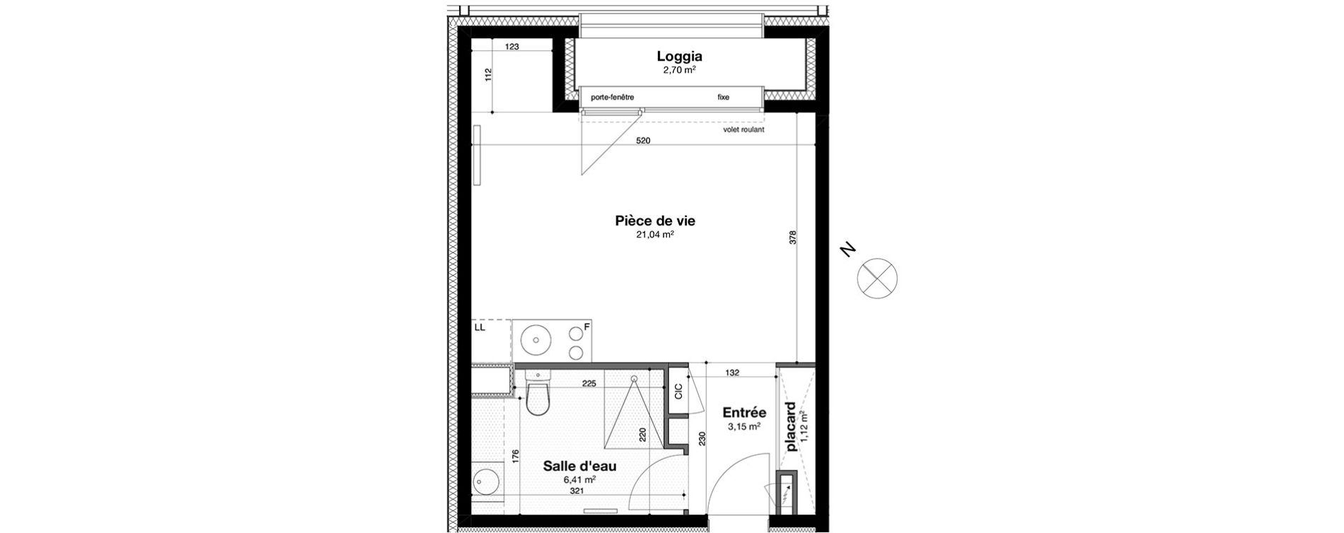 Appartement T1 de 31,72 m2 &agrave; Nancy Rives de meurthe