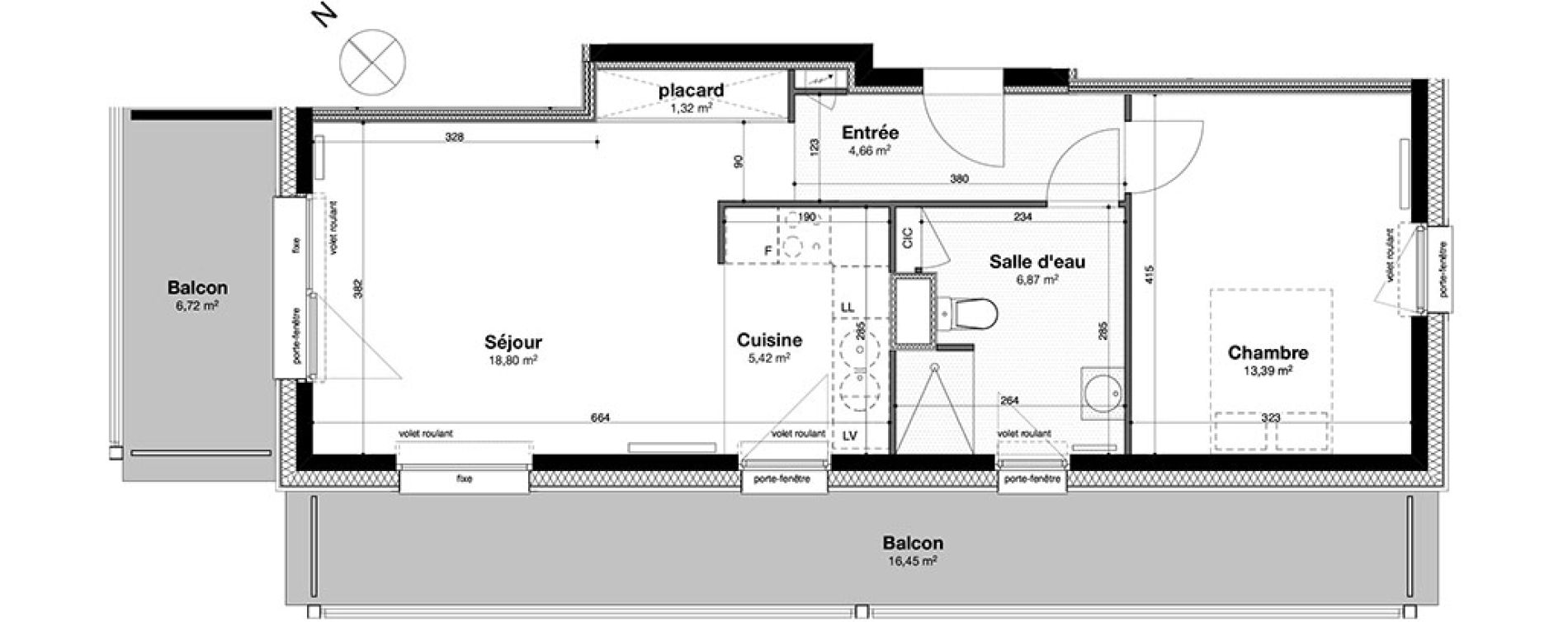 Appartement T2 de 50,46 m2 &agrave; Nancy Rives de meurthe