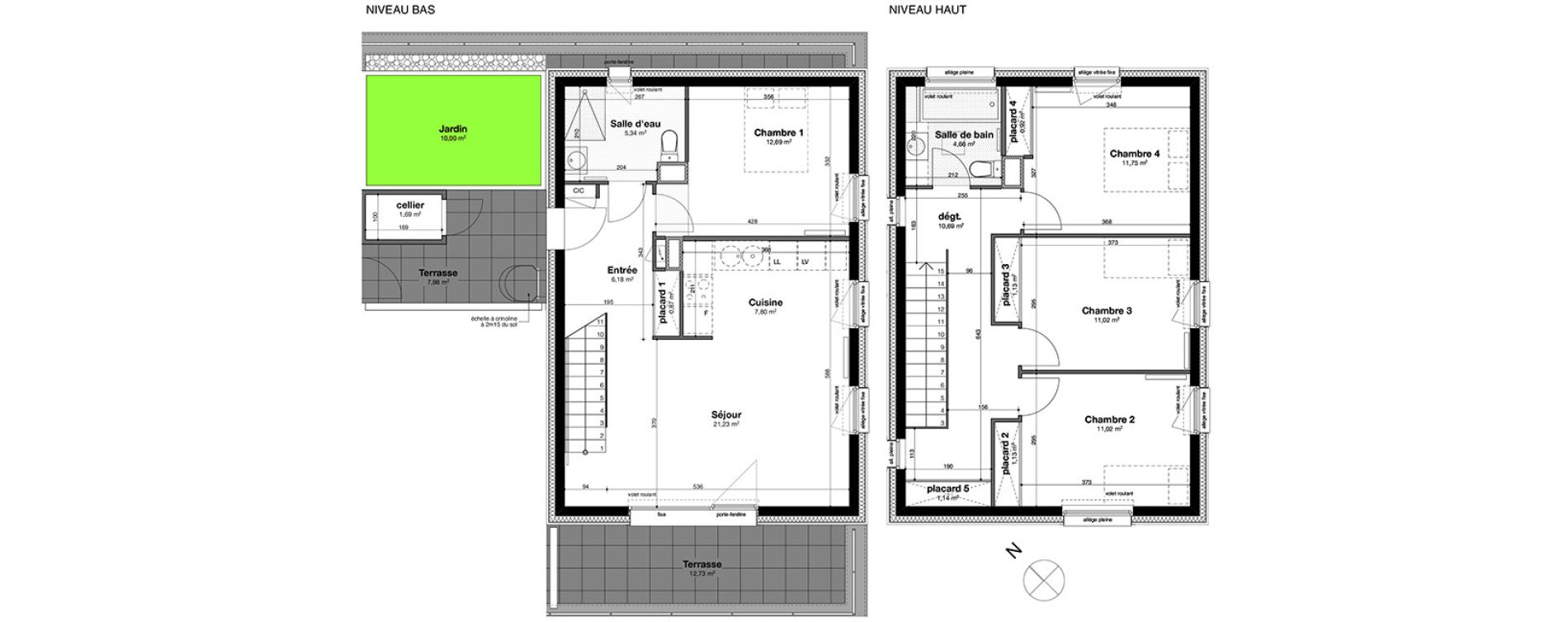 Duplex T5 de 107,57 m2 &agrave; Nancy Rives de meurthe
