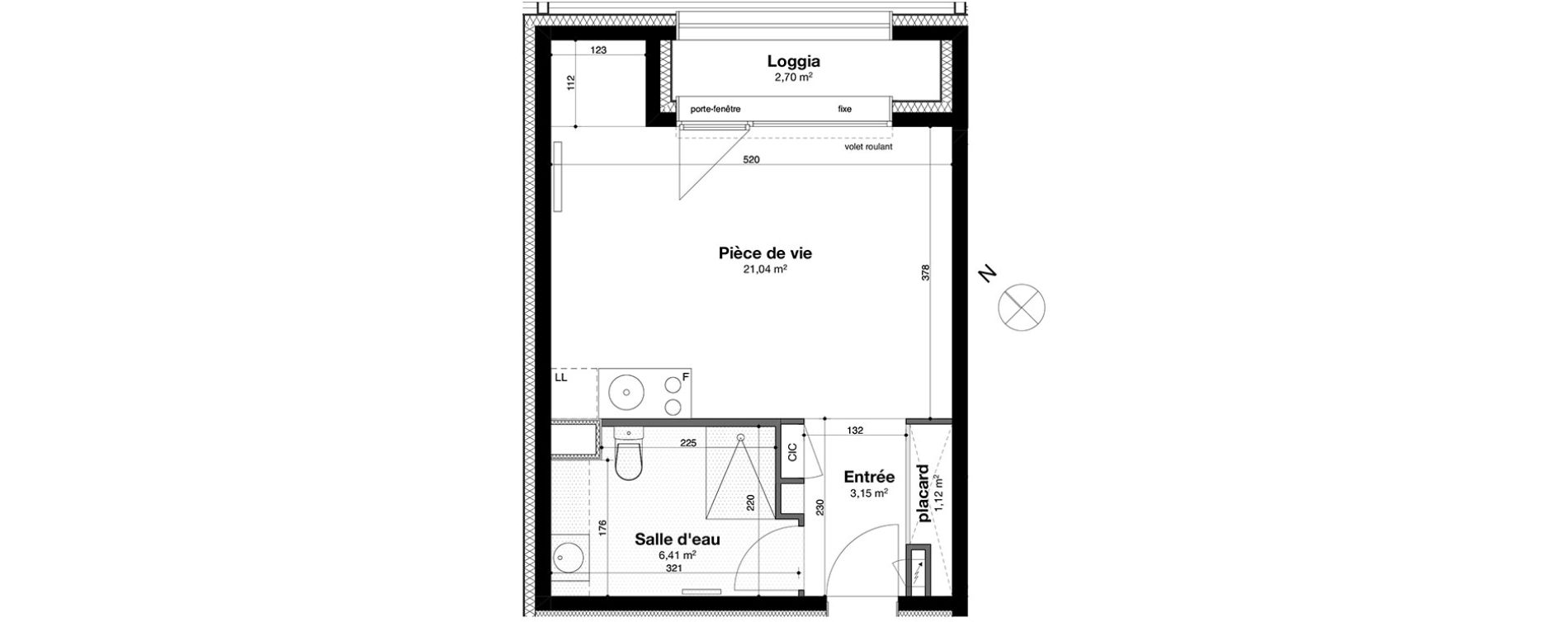 Appartement T1 de 31,72 m2 &agrave; Nancy Rives de meurthe