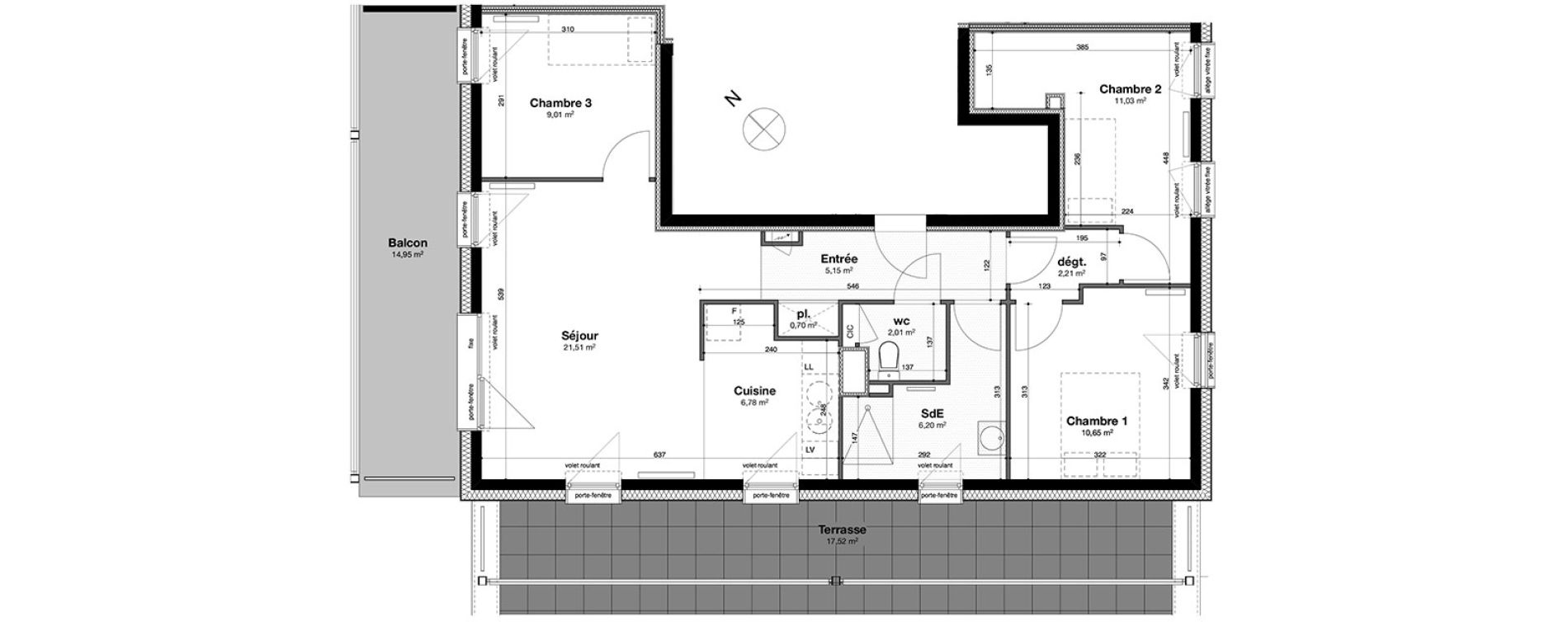 Appartement T4 de 75,25 m2 &agrave; Nancy Rives de meurthe