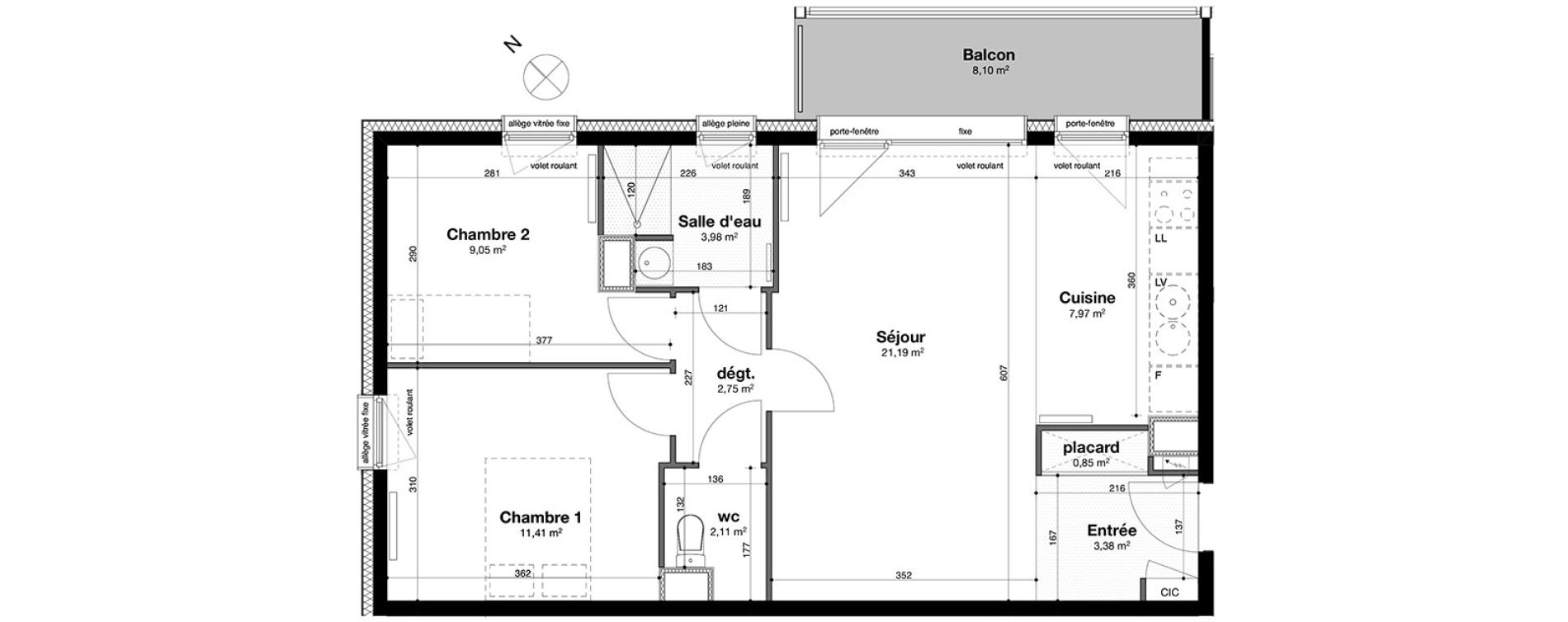Appartement T3 de 62,69 m2 &agrave; Nancy Rives de meurthe