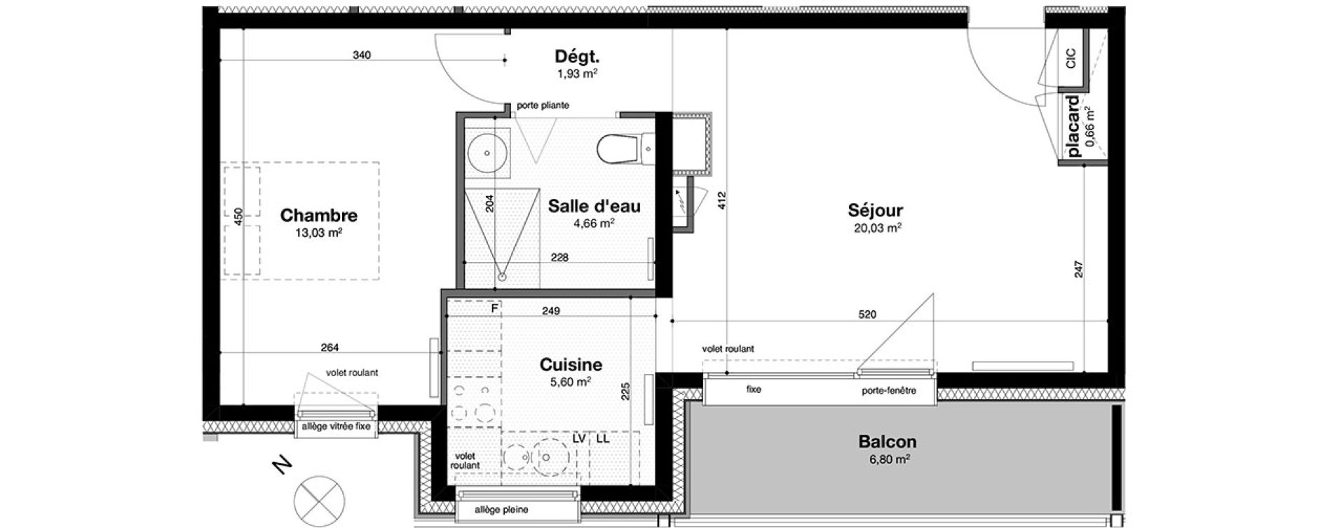 Appartement T2 de 45,91 m2 &agrave; Nancy Rives de meurthe