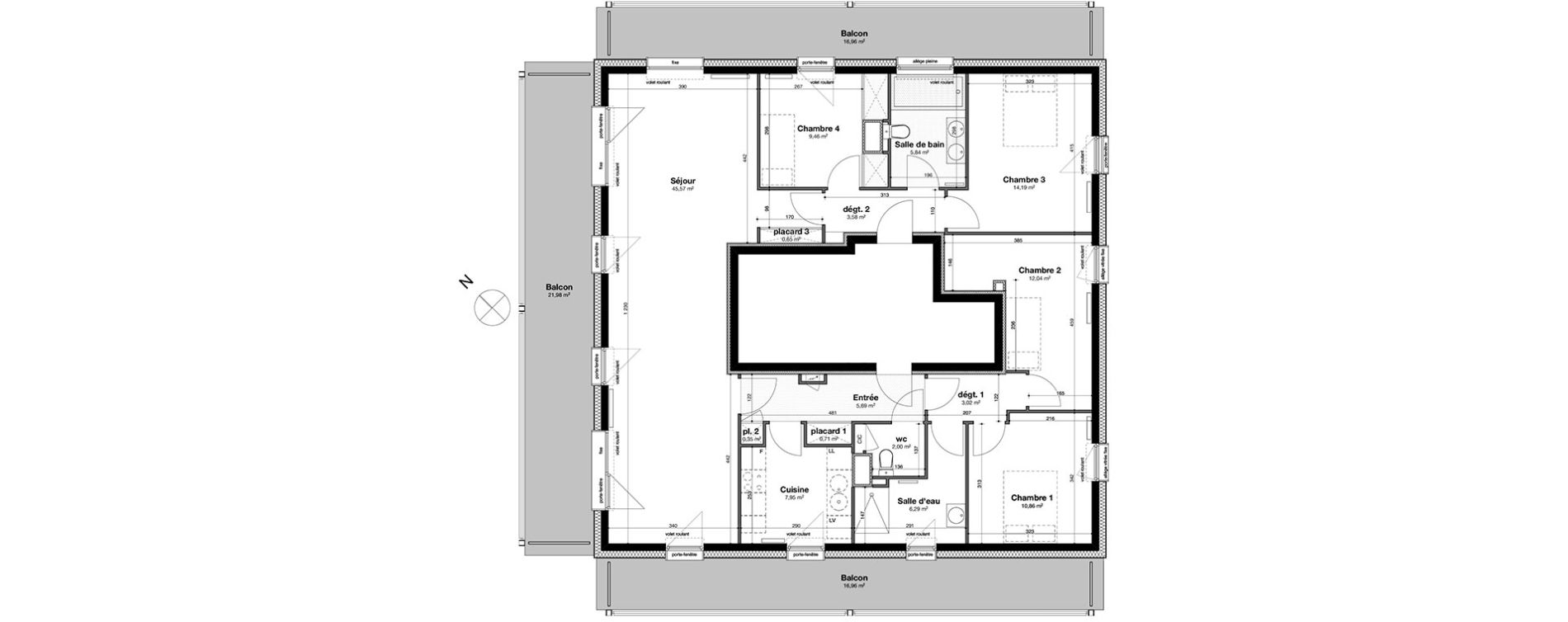 Appartement T5 de 128,20 m2 &agrave; Nancy Rives de meurthe