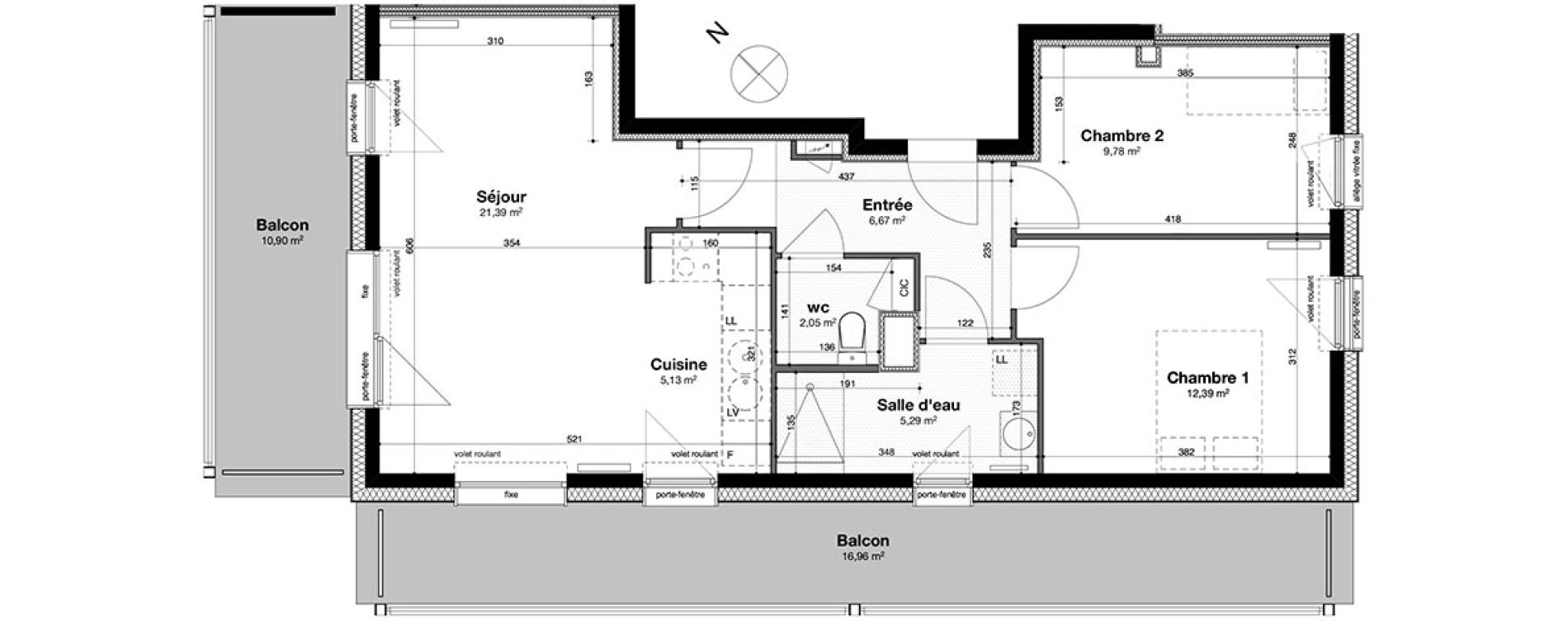 Appartement T3 de 62,70 m2 &agrave; Nancy Rives de meurthe
