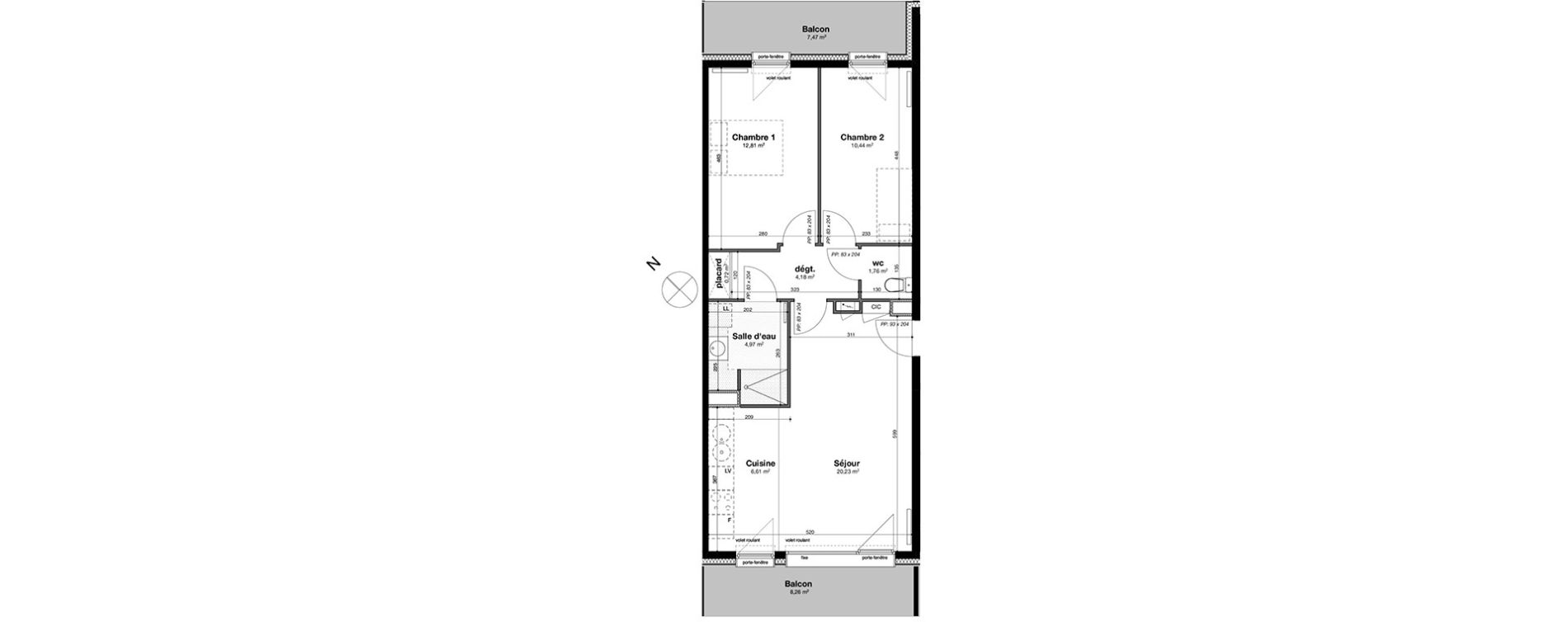 Appartement T3 de 61,72 m2 &agrave; Nancy Rives de meurthe