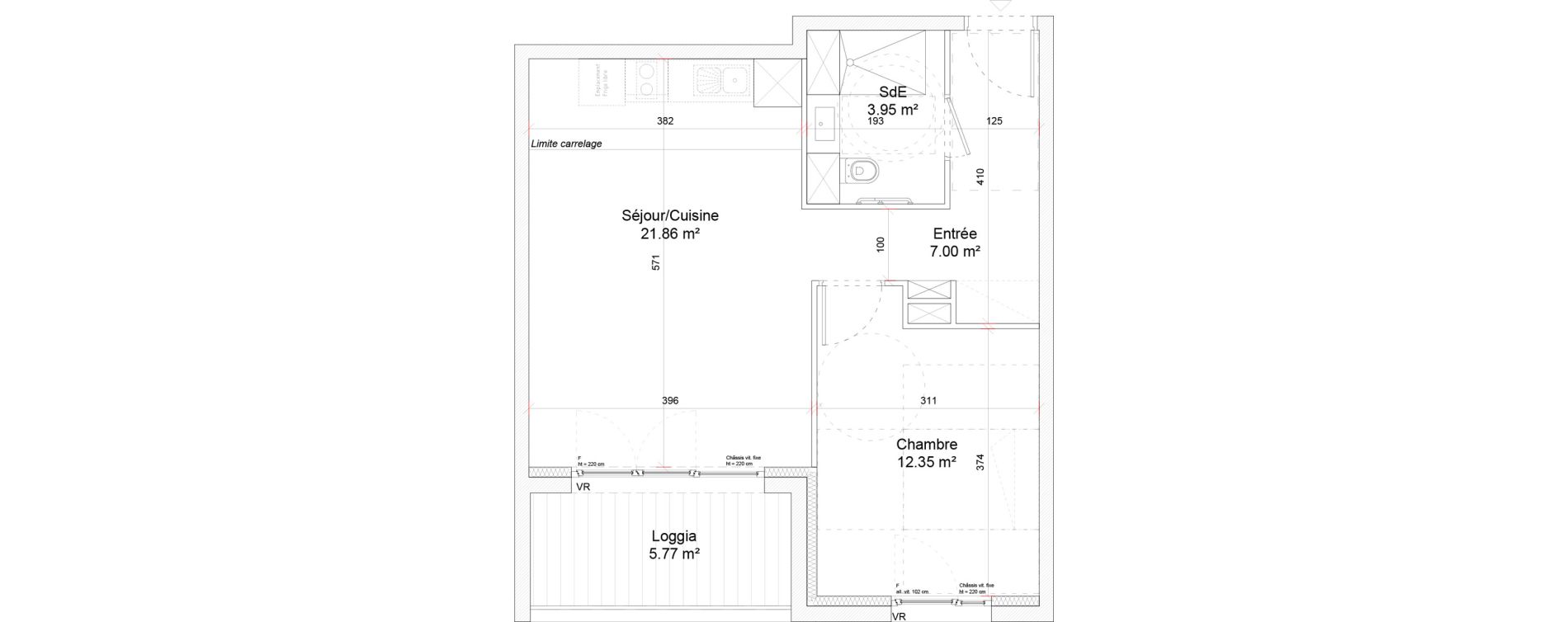 Appartement T2 de 45,16 m2 &agrave; Nancy Oudinot