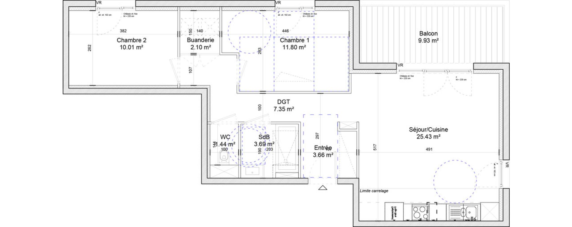 Appartement T3 de 65,46 m2 &agrave; Nancy Oudinot