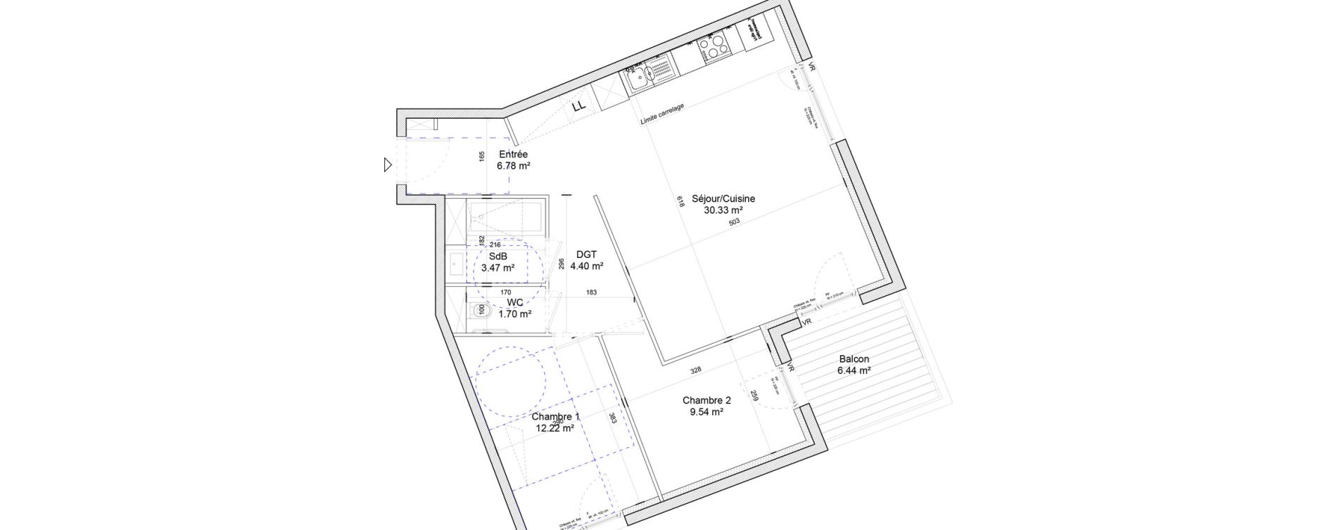 Appartement T3 de 68,44 m2 &agrave; Nancy Oudinot