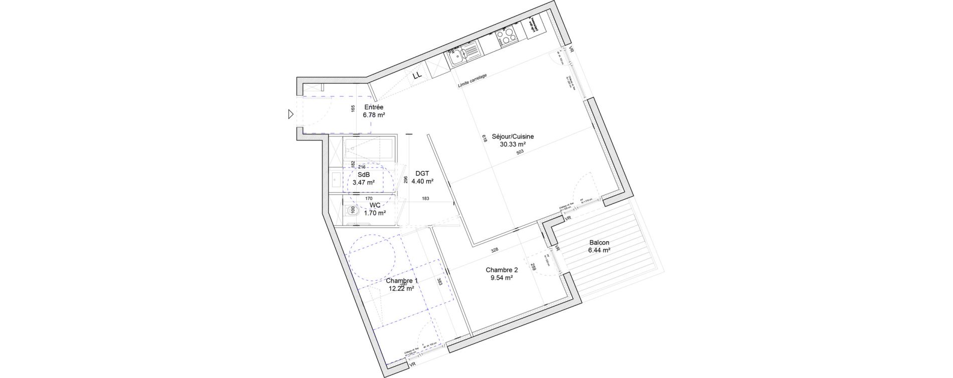 Appartement T3 de 68,44 m2 &agrave; Nancy Oudinot
