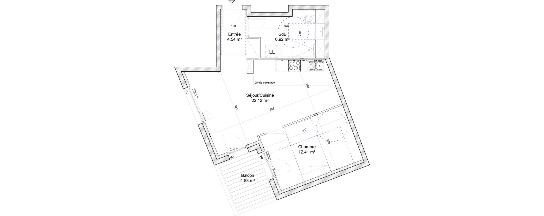 Appartement T2 de 45,99 m2 &agrave; Nancy Oudinot