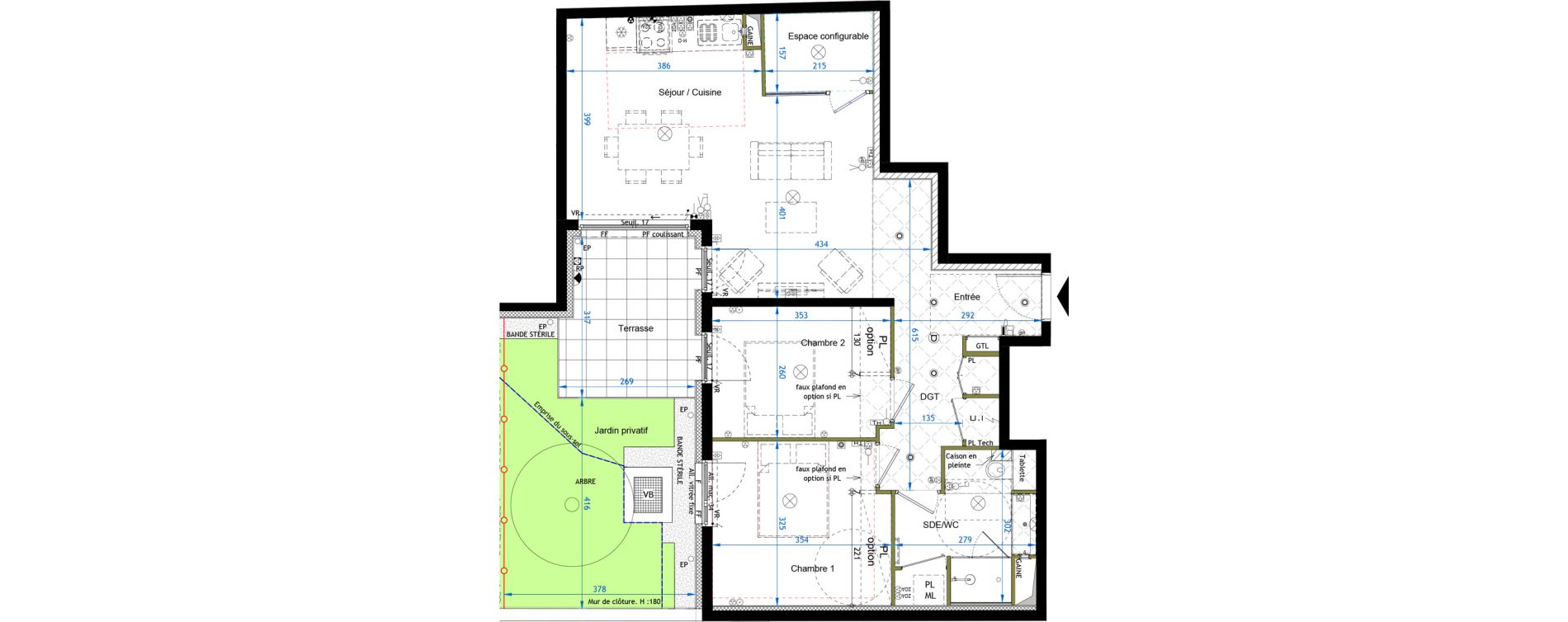 Appartement T3 de 67,89 m2 &agrave; Nancy Anatole france sud - bertin nord