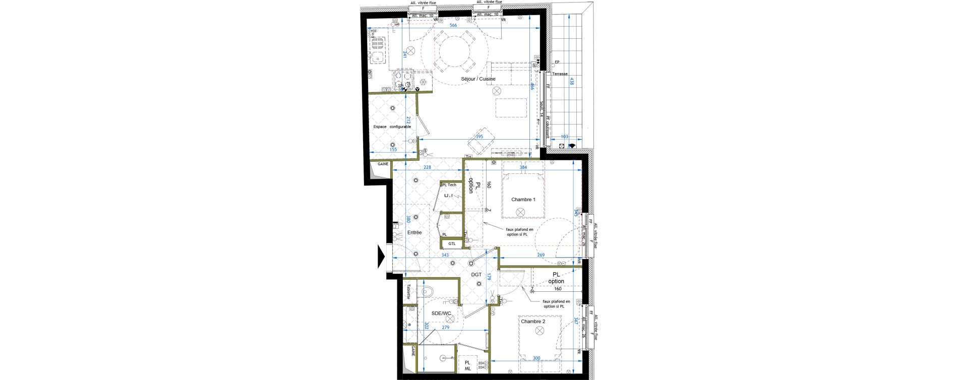 Appartement T3 de 65,75 m2 &agrave; Nancy Anatole france sud - bertin nord