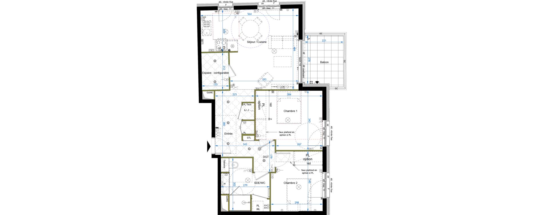 Appartement T3 de 65,35 m2 &agrave; Nancy Anatole france sud - bertin nord