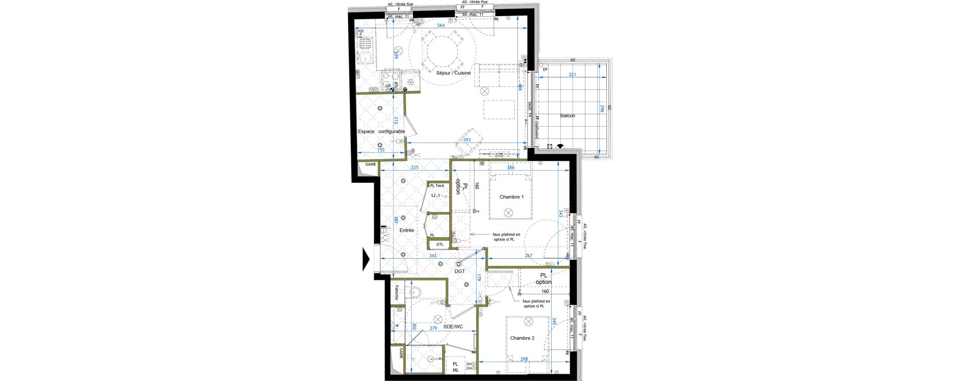 Appartement T3 de 65,32 m2 &agrave; Nancy Anatole france sud - bertin nord