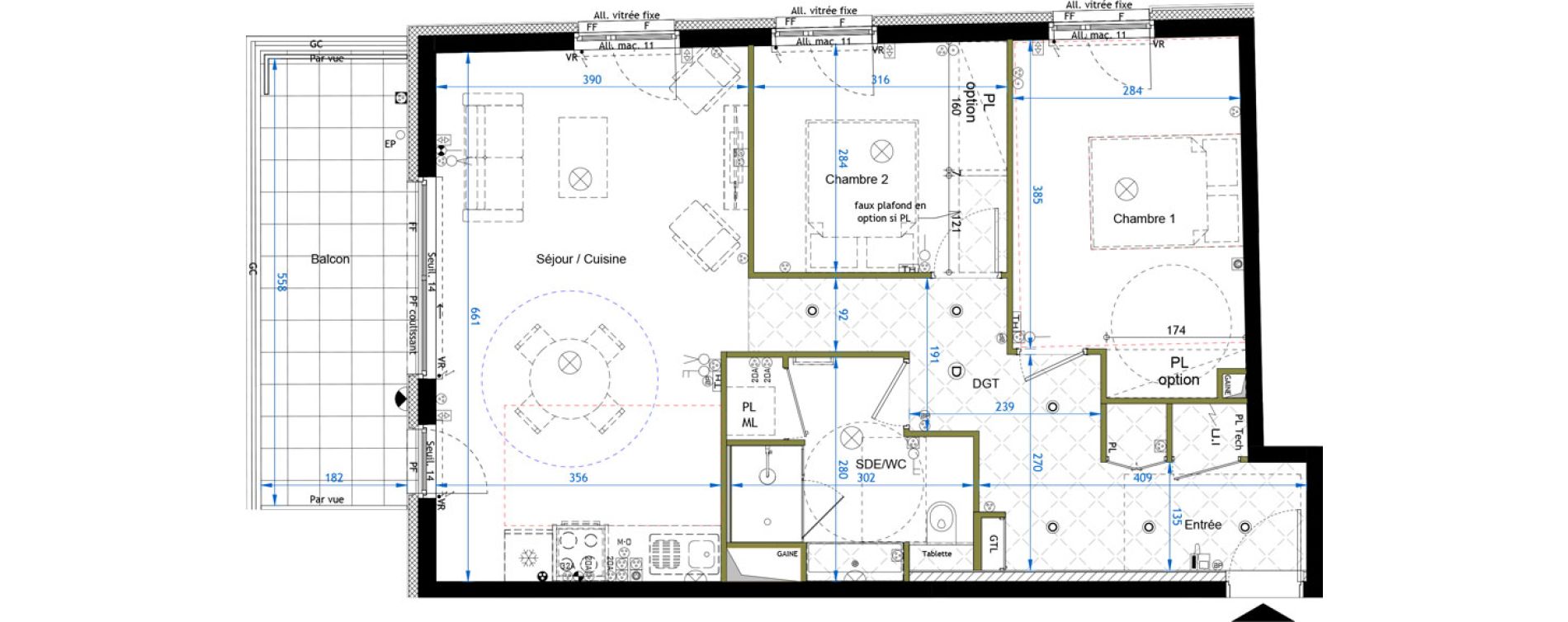 Appartement T3 de 65,37 m2 &agrave; Nancy Anatole france sud - bertin nord