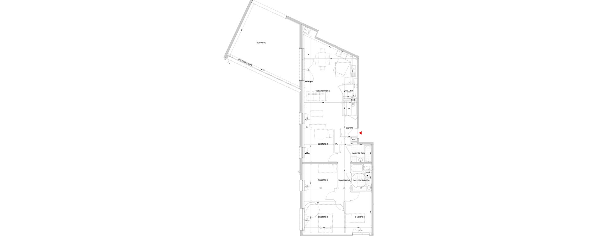 Appartement T5 de 105,65 m2 &agrave; Nancy Buth&eacute;gnemont