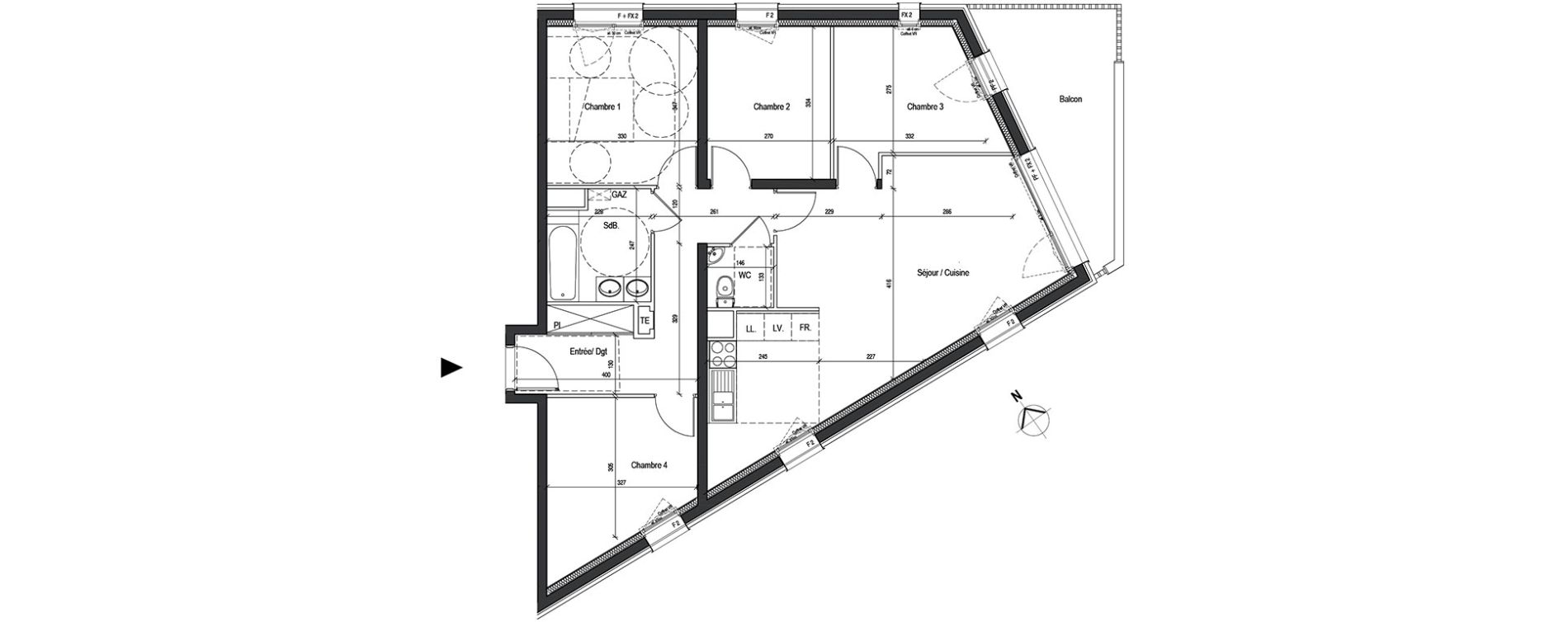Appartement T5 de 89,42 m2 &agrave; Nancy Rives de meurthe