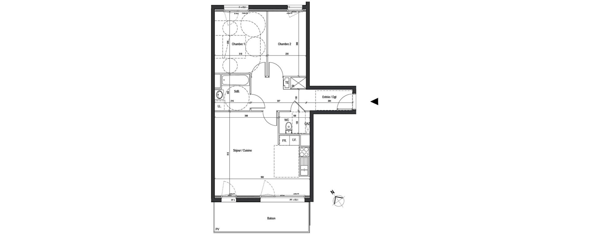 Appartement T3 de 65,24 m2 &agrave; Nancy Rives de meurthe