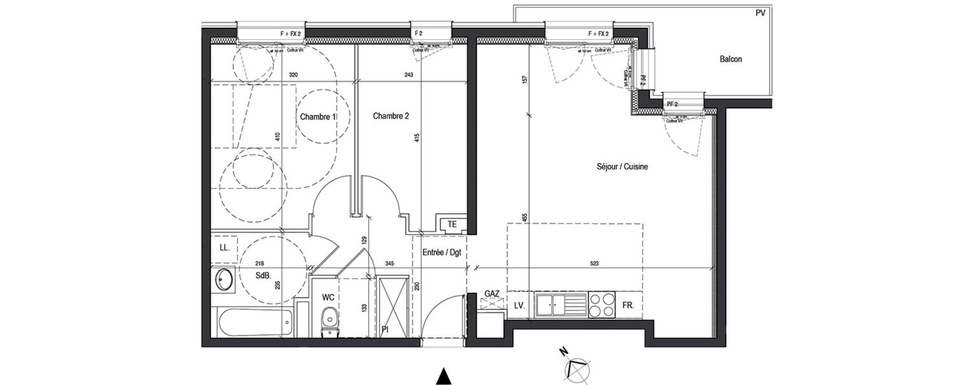 Appartement T3 de 65,32 m2 &agrave; Nancy Rives de meurthe