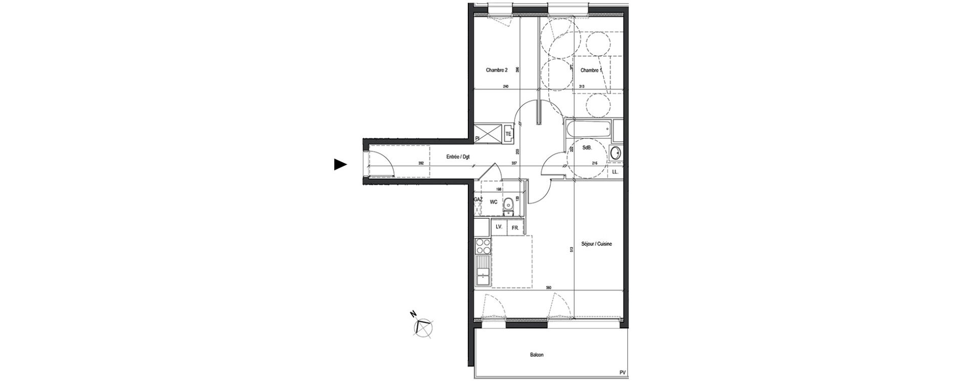 Appartement T3 de 65,43 m2 &agrave; Nancy Rives de meurthe