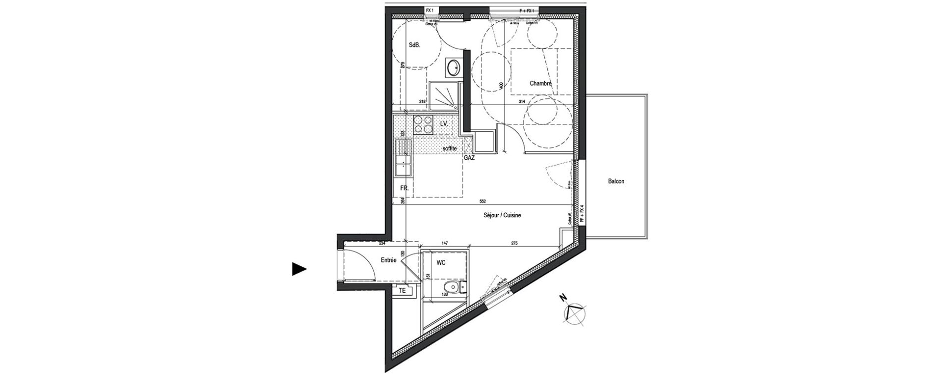 Appartement T2 de 44,30 m2 &agrave; Nancy Rives de meurthe