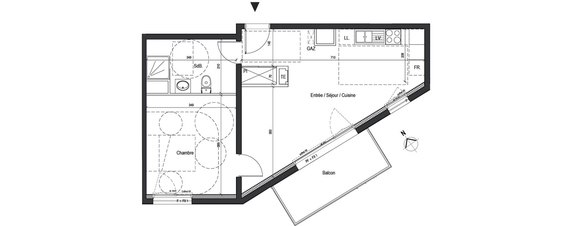 Appartement T2 de 49,27 m2 &agrave; Nancy Rives de meurthe