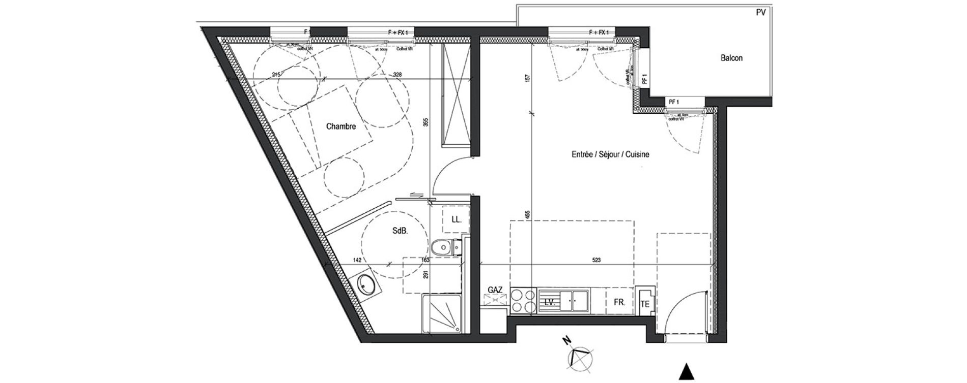 Appartement T2 de 53,41 m2 &agrave; Nancy Rives de meurthe