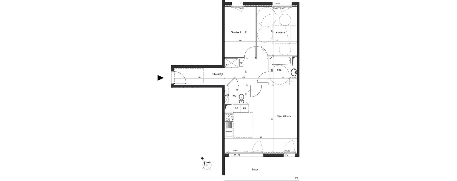 Appartement T3 de 65,43 m2 &agrave; Nancy Rives de meurthe