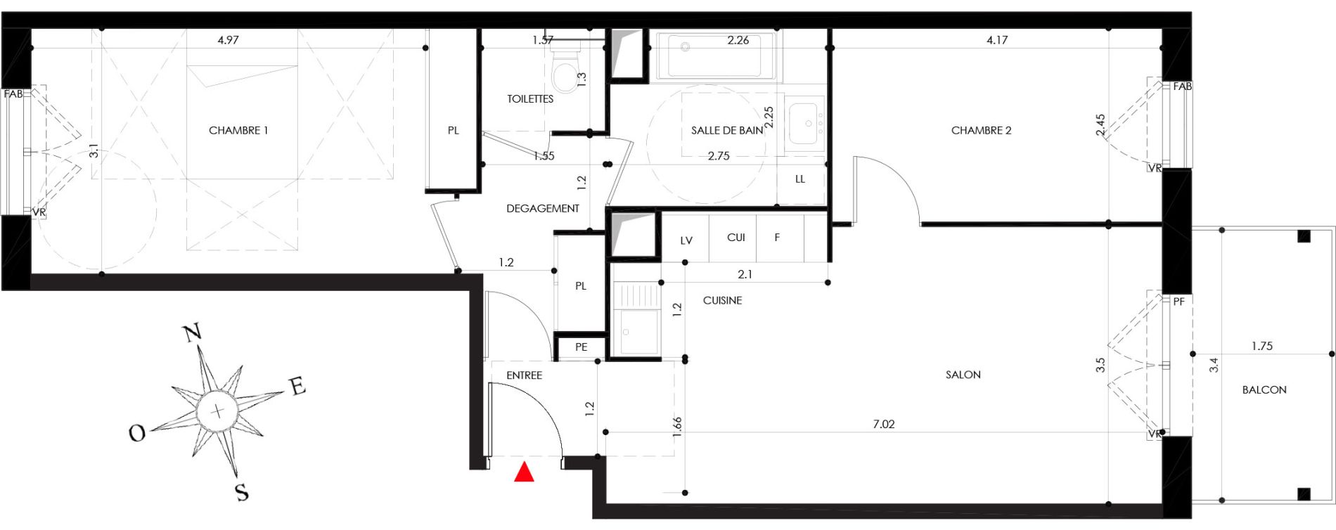 Appartement T3 de 67,00 m2 &agrave; Nancy Grand coeur
