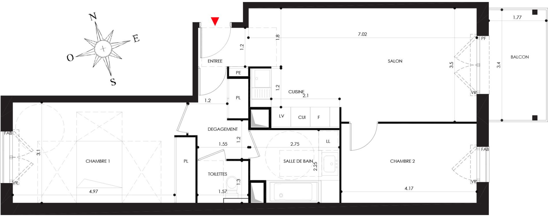 Appartement T3 de 67,00 m2 &agrave; Nancy Grand coeur