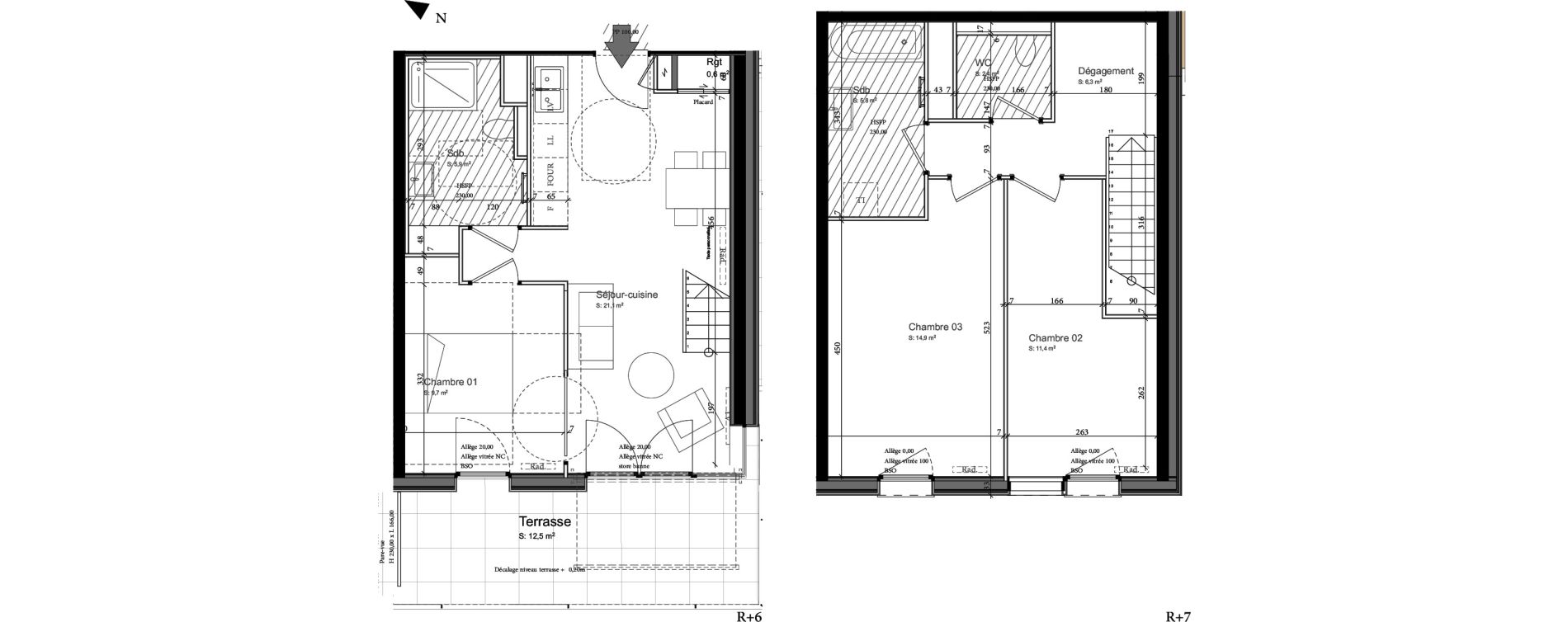 Duplex T4 de 78,10 m2 &agrave; Nancy Grand coeur