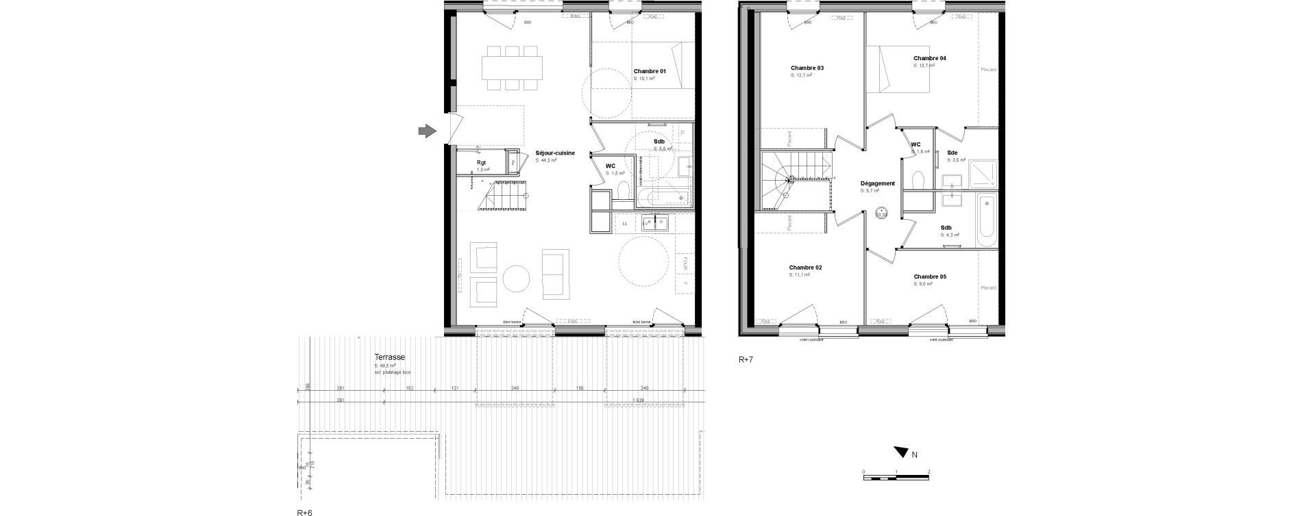Duplex T6 de 124,10 m2 &agrave; Nancy Grand coeur