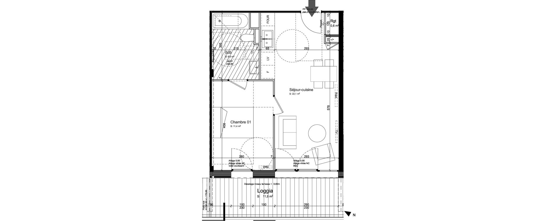 Appartement T2 de 40,10 m2 &agrave; Nancy Grand coeur