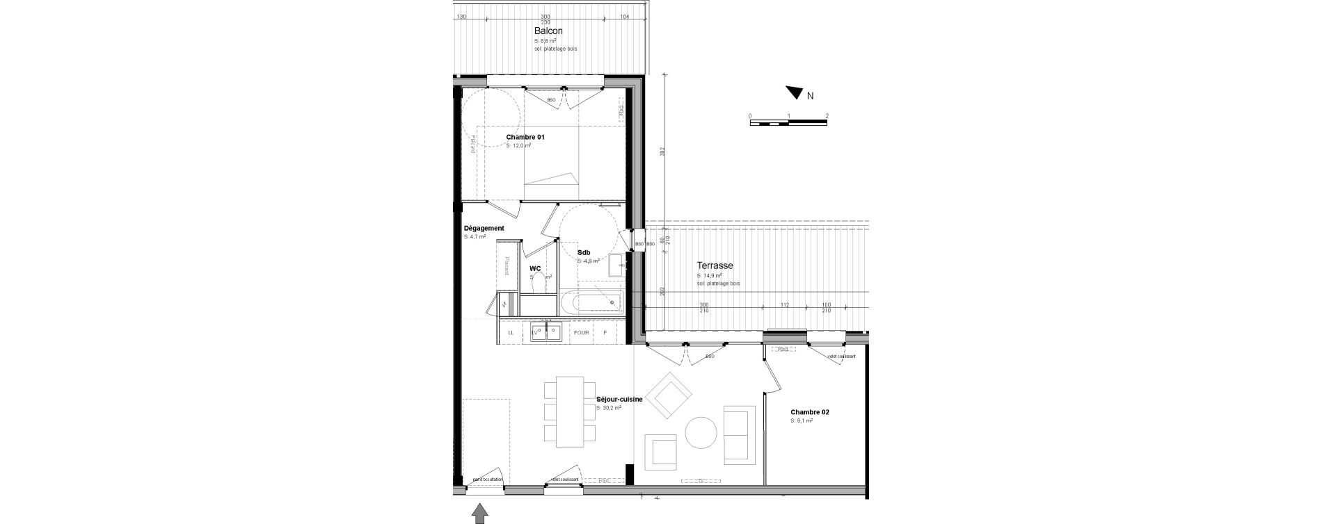 Appartement T3 de 62,10 m2 &agrave; Nancy Grand coeur