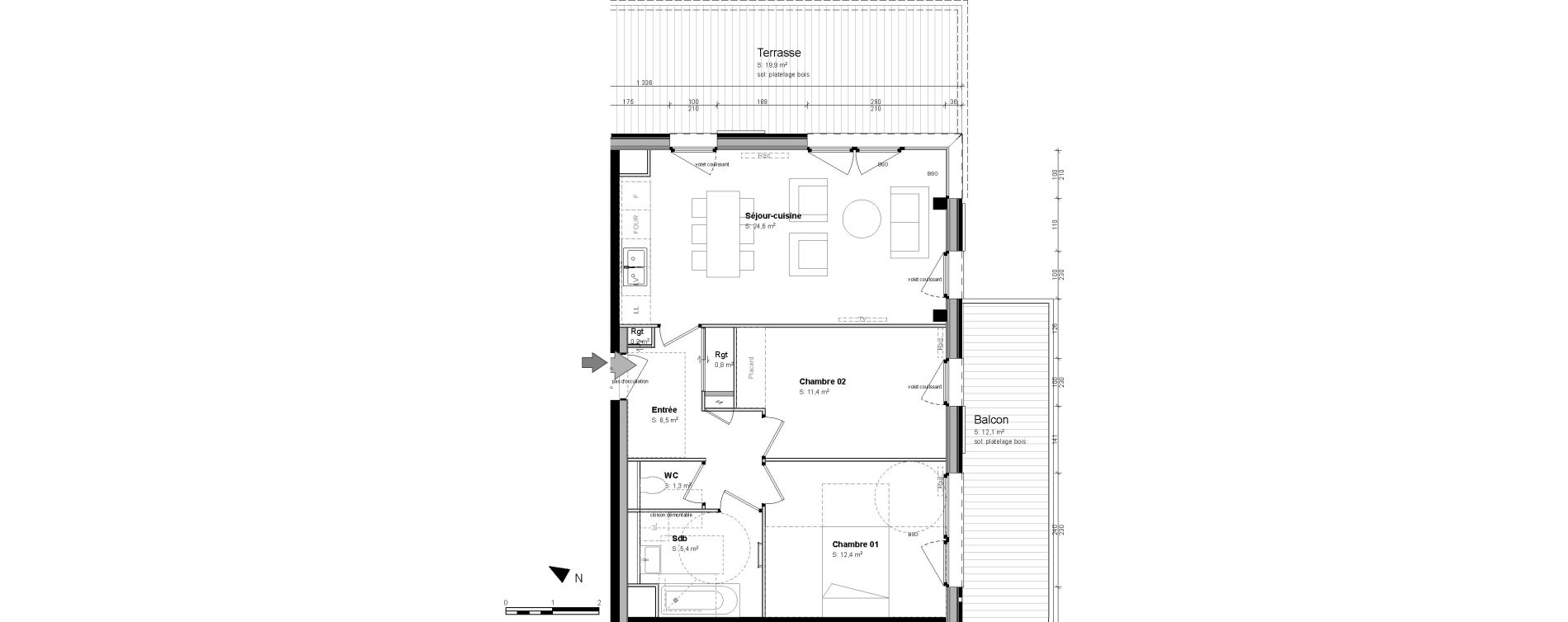 Appartement T3 de 62,60 m2 &agrave; Nancy Grand coeur