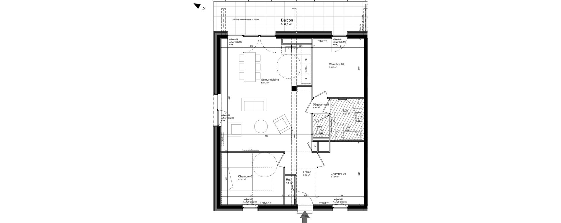 Appartement T4 de 85,30 m2 &agrave; Nancy Grand coeur