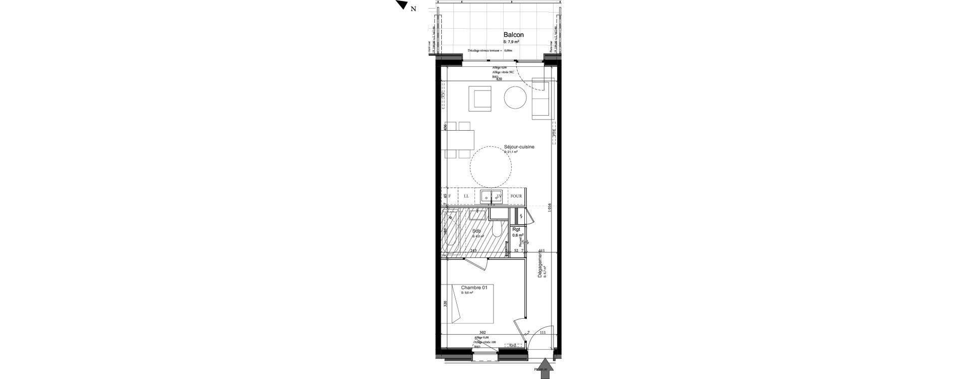 Appartement T2 de 41,00 m2 &agrave; Nancy Grand coeur
